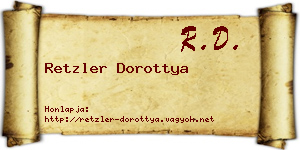 Retzler Dorottya névjegykártya